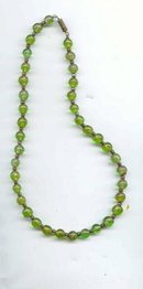 SALE Murano Green Glass Necklace