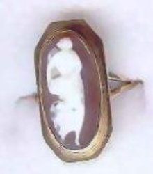 Cameo ring 14kt gold