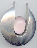SALE Signed Sterling Pendant with a Cabochon