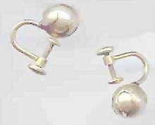 SALE Vintage Cultured Pearl Earrings 12kt