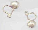SALE Vintage Cultured Pearl Earrings 12kt