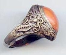 SALE Coral and 14kt gold washed sterling