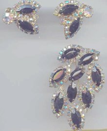 SALE Weiss Gigantic Pin and Earring