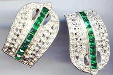 SALE Glitzy Pair of Rhinestone vintage Clips