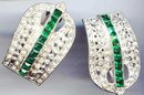 SALE Glitzy Pair of Rhinestone vintage Clips