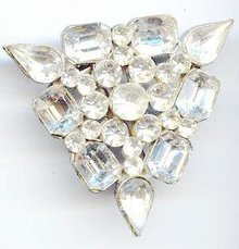 Eisenburg Vintage Rhinestone Pin unsigned