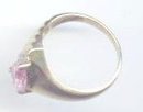 SALE Stunning Pink Ice 14kt gold ring with