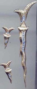 SALE Stunning Vintage Sword Pin and Earrings