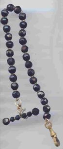 SALE Pocket Watch Chain Black Jet RARE