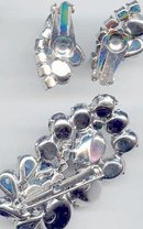 SALE Cobalt Blue stunning Brooch and earrings