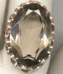 SALE 18 kt Rose gold Smokey Topaz Vintage