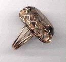 SALE 18 kt Rose gold Smokey Topaz Vintage