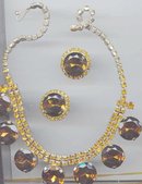 SALE Gigantic Rhinestone Vintage Necklace and