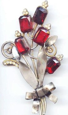 SALE Enormous flower Rhinestone By B .