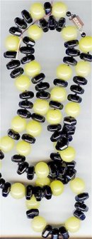 SALE Wonderful Black onyx and Peking Glass