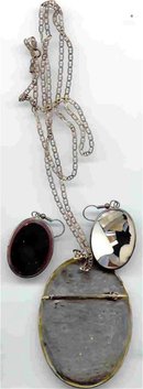 SALE Egyptian Sterling Silver Necklace and
