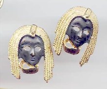 SALE Black Face Earrings