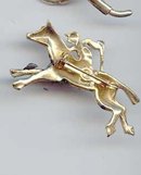 Jockey on horse Pin
