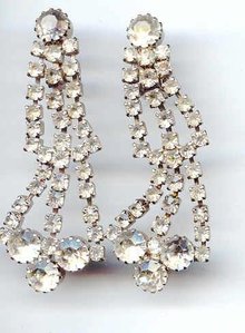 SALE Long Rhinestone Earrings 3
