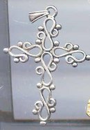 SALE Silver tone Cross
