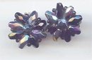 SALE Black Glass Earrings Vintage