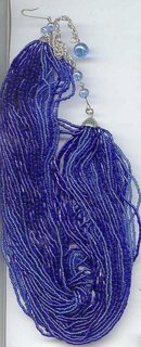 SALE Cobalt Blue Glass Necklace
