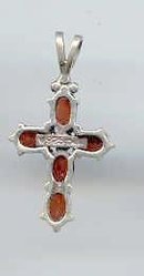 SALE Sterling Cross with Garnets