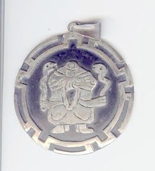 SALE Mexican Pendant,2 faced Men and Snakes