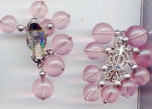 SALE Wild Pink Drop Earrings clip on Signed