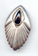 SALE Sterling silver with black onyx Pin