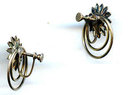 SALE Sterling Flower Earrings Screw back