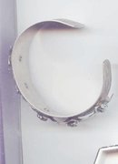 SALE Silver tone Bracelet with faux turquiose