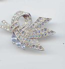 SALE Signed Pell Glitzy Aurora Borealis Blue