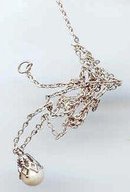 SALE Sterling Silver Chain with a cultured
