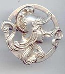 SALE Art Deco style Sterling interesting Pin