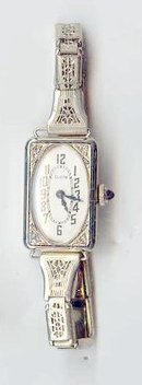 14kt white Gold Watch / Diamonds Dated May1916