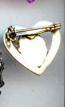 SALE Heart Pin with a Cameo