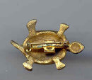 SALE Cute Red enamel turtle Pin