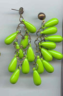 SALE Funky Drop Mint green dangle Earrings
