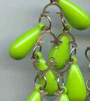 SALE Funky Drop Mint green dangle Earrings
