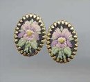 SALE Elegant flower stitched Earrings