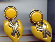 SALE Mustard Color Long Earrings