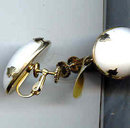 SALE White Glass Earrings by Accessocraft