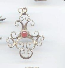 SALE Pendant with carnelian stone
