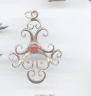 SALE Pendant with carnelian stone