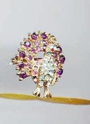 SALE Peacock in brilliant colors. Pin