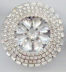 SALE Round Rhinestone Pin with Class