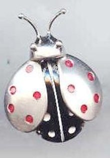 SALE Beau Sterling Bug Pin Rare