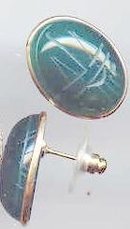 SALE Stone Scarab Earrings large 14 Kt