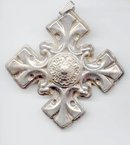 SALE Large Sterling Cross Signed Reed and